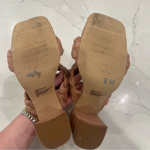 Madden Girl tan braided strappy block heels - Picture 6 of 16